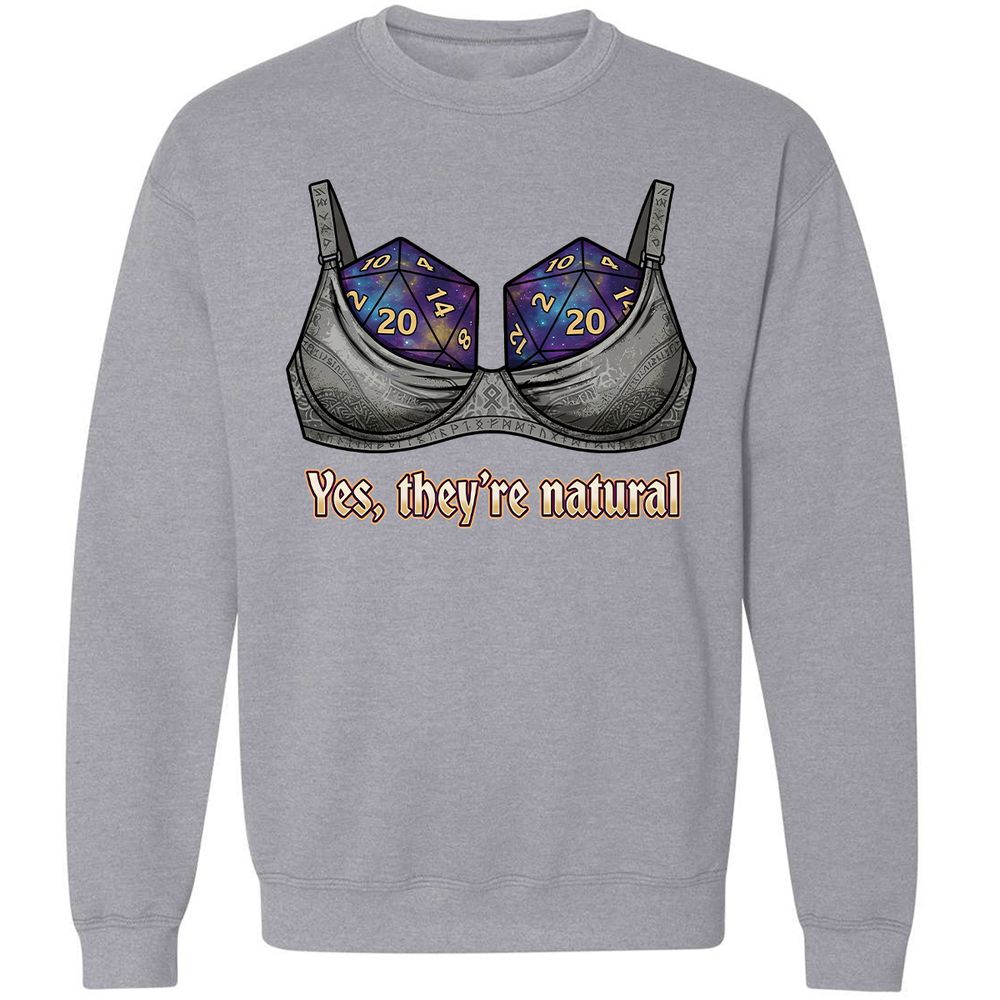 They Are Natural Nat20 Classic Unisex Sweatshirt - Sport Grey - 17