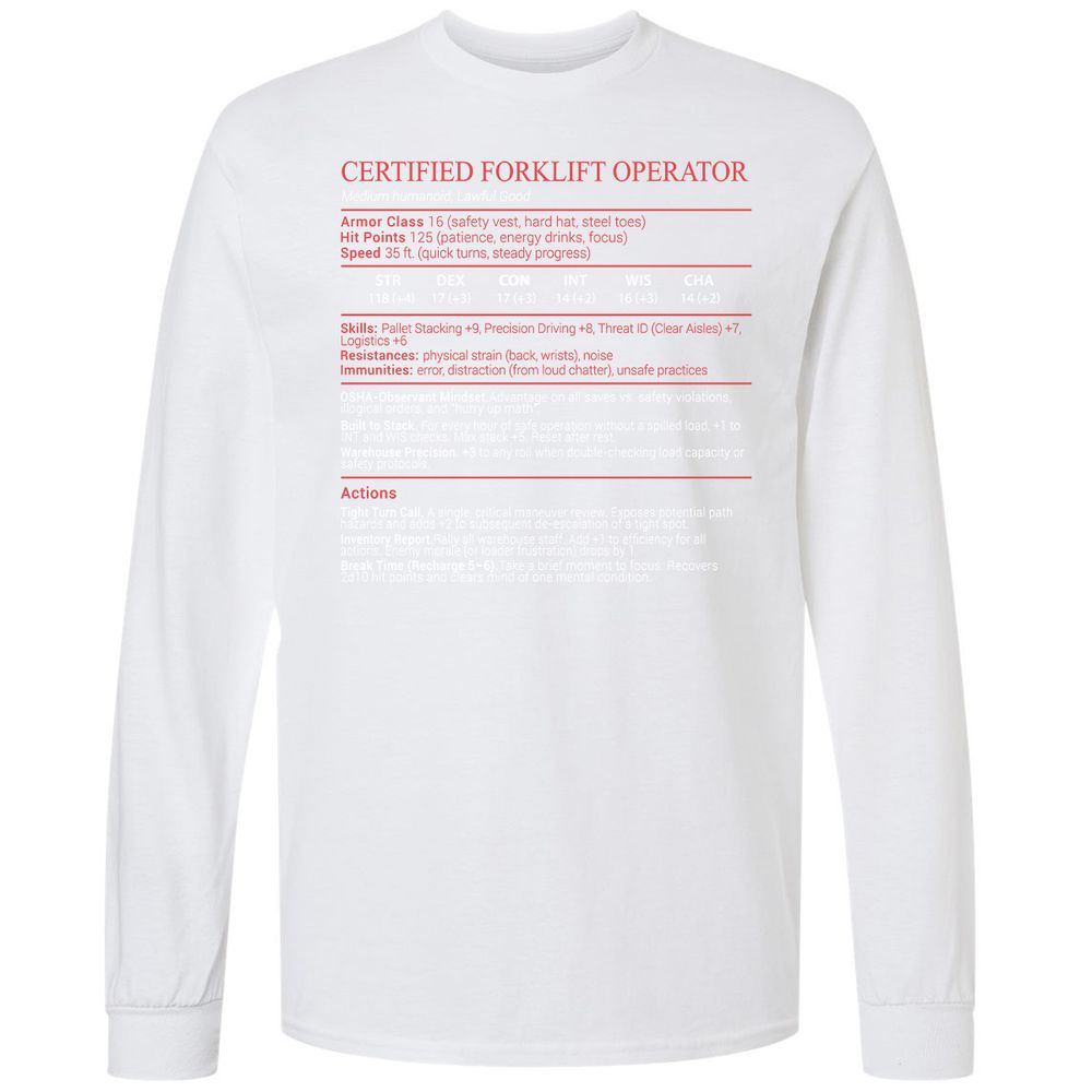 Certified Forklift Operator Stats Block - White - 17