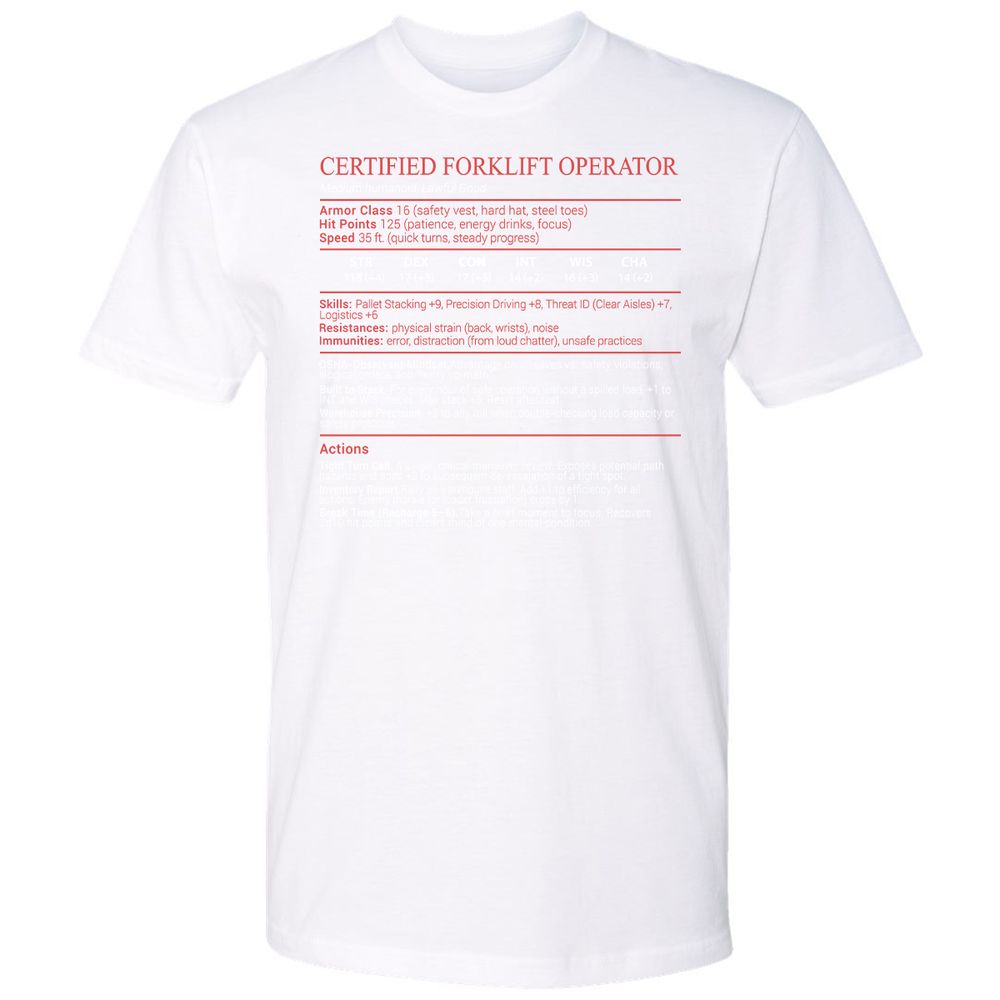 Certified Forklift Operator Stats Block - White - 17