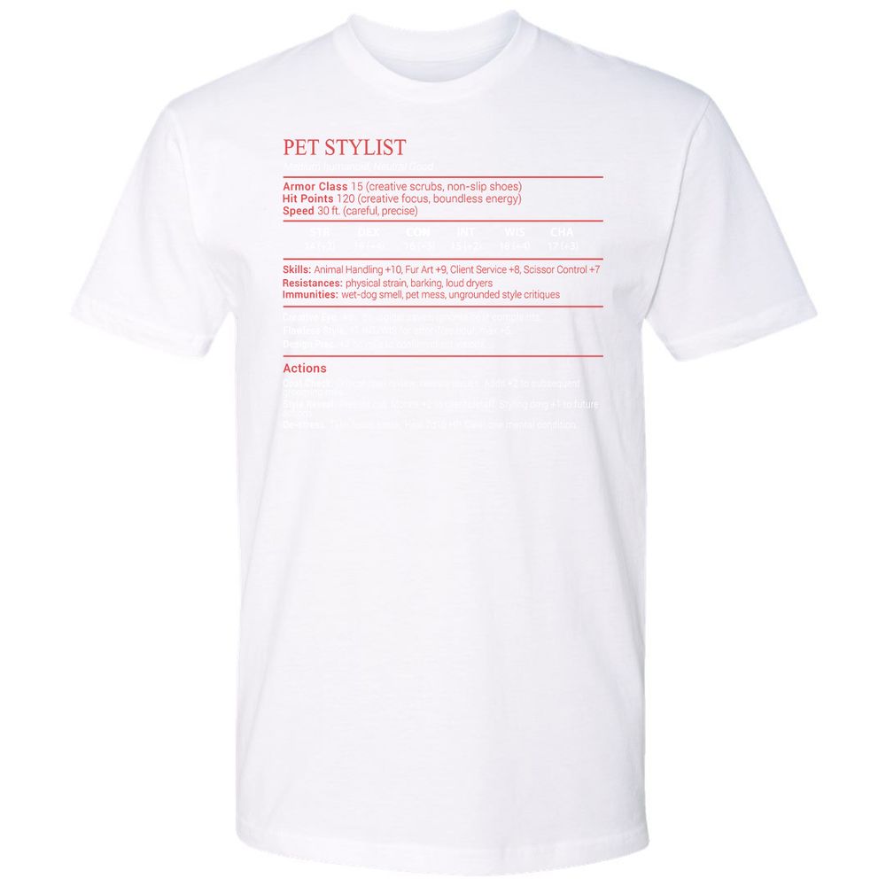 Pet Stylist Stats Block - White - 17