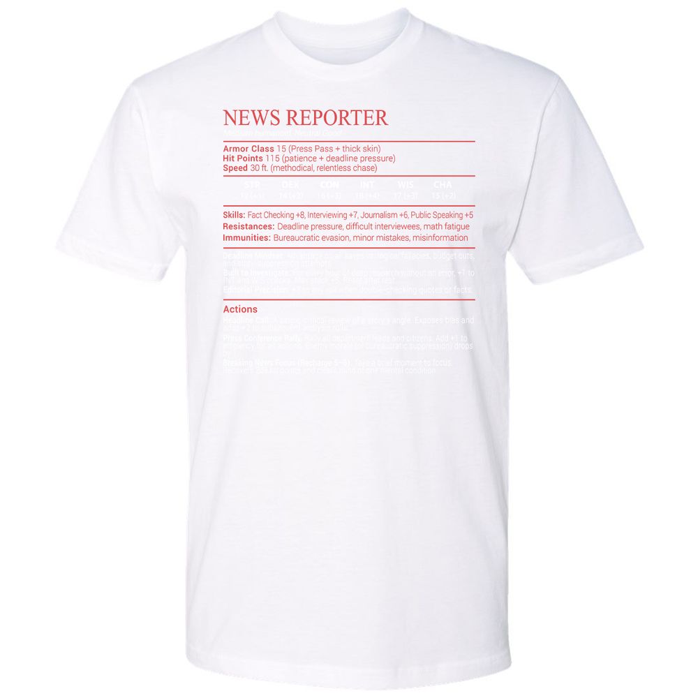 News Reporter Stats Block - White - 17