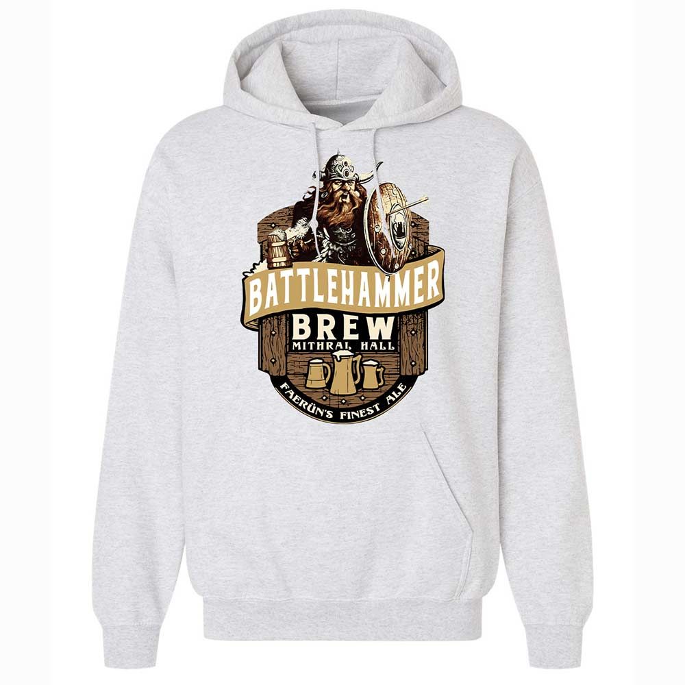 Battlehammer Brew Classic Unisex Hoodie - Ash - 18