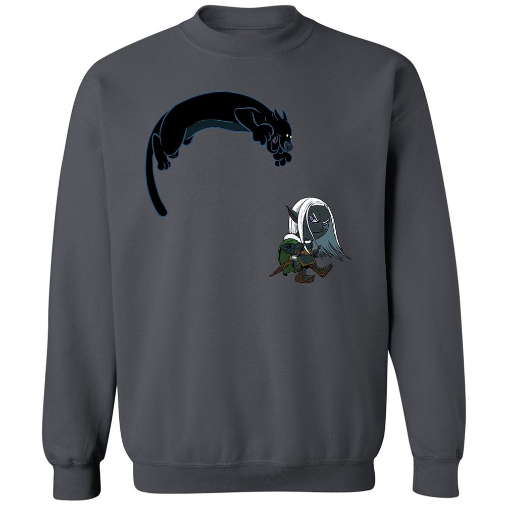 Drizzt and Guenhwyvar Classic Unisex Sweatshirt - Charcoal - 18