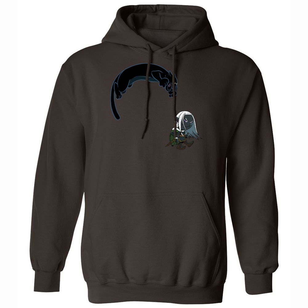 Drizzt and Guenhwyvar Classic Unisex Hoodie - Dark Chocolate - 18