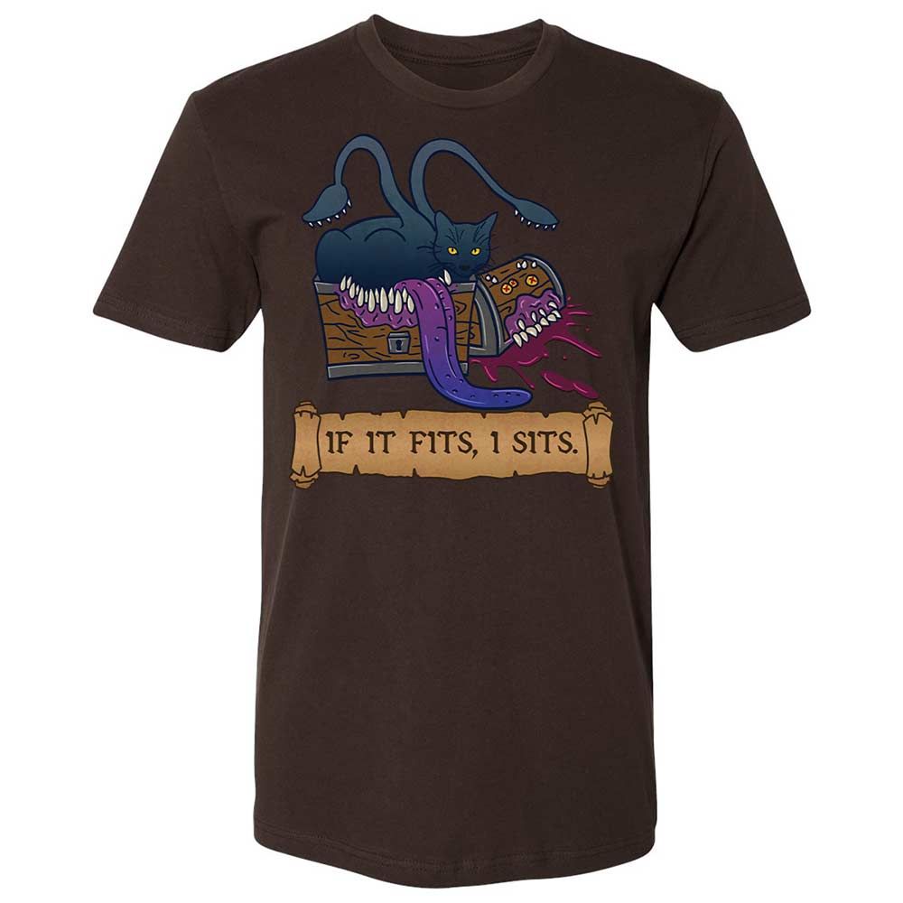 If It Fits I Sits Premium Unisex T-Shirt - Dark Chocolate - 18