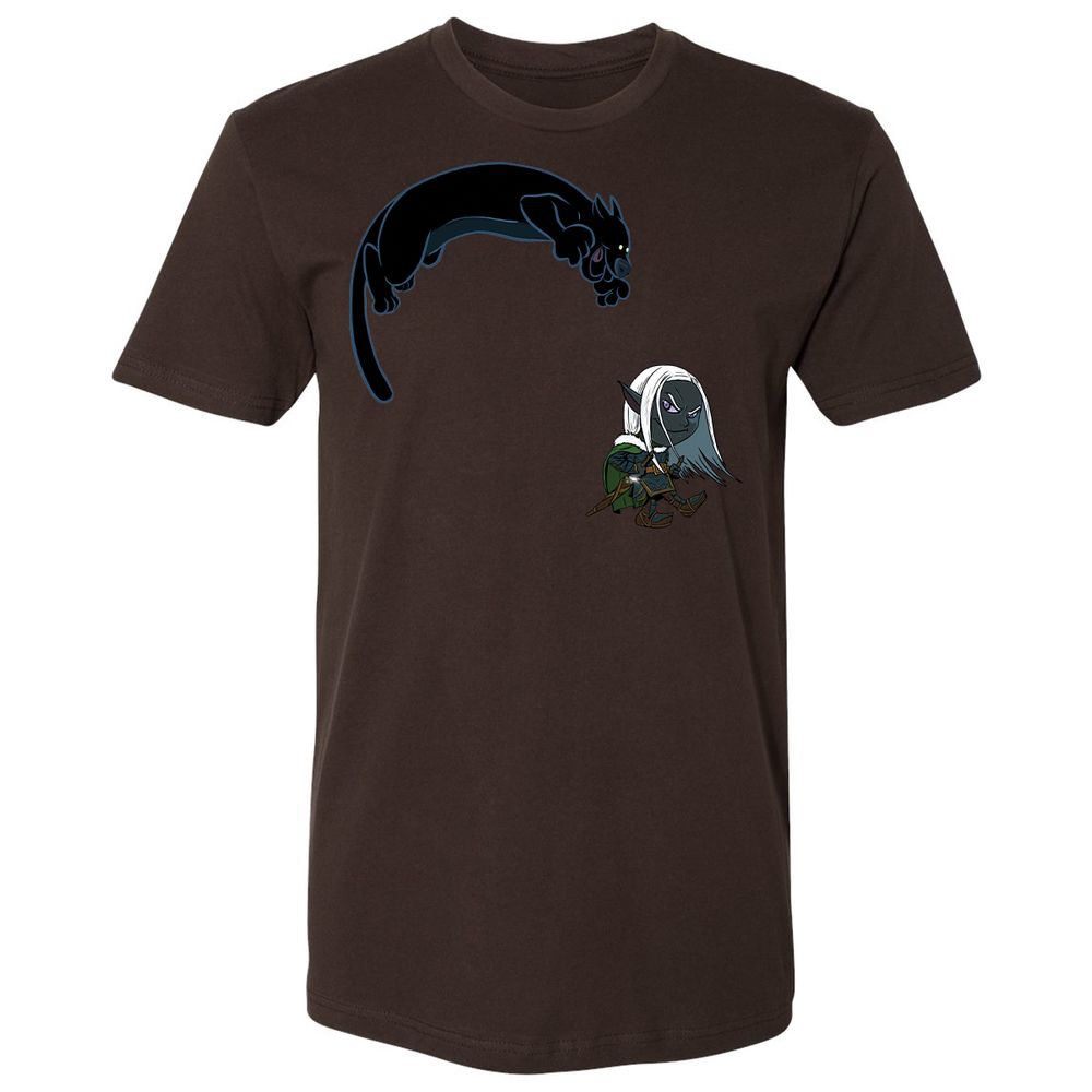 Drizzt and Guenhwyvar Premium Unisex T-Shirt - Dark Chocolate - 18