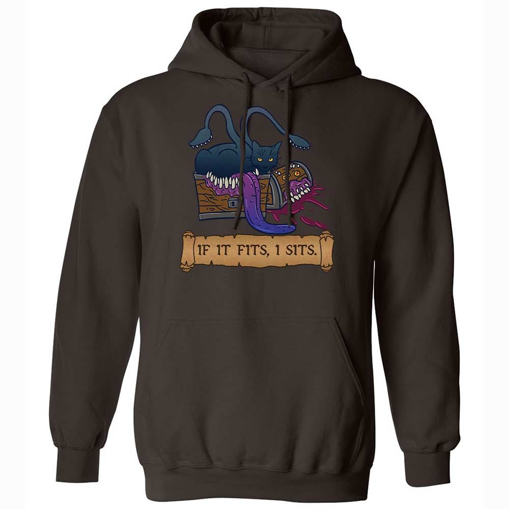 If It Fits I Sits Classic Unisex Hoodie - Dark Chocolate - 18
