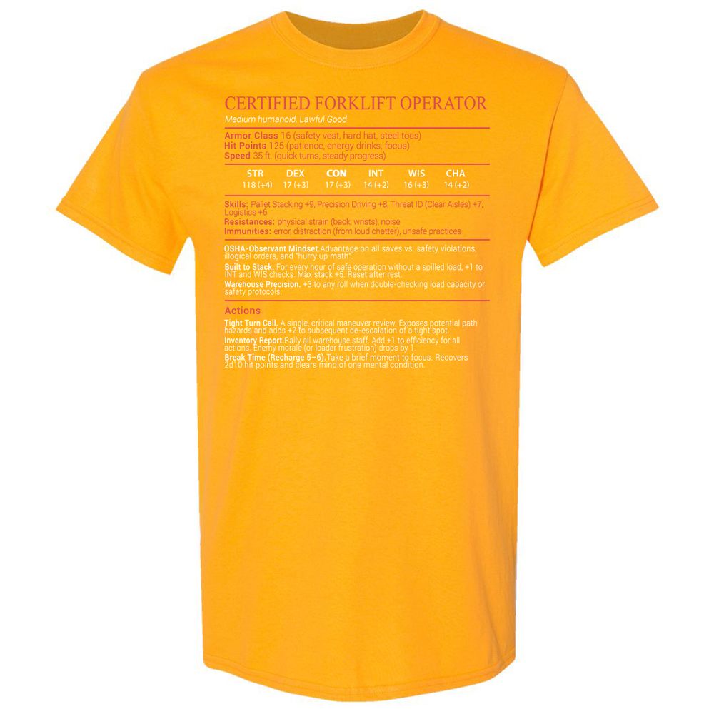 Certified Forklift Operator Stats Block - Gold - 18