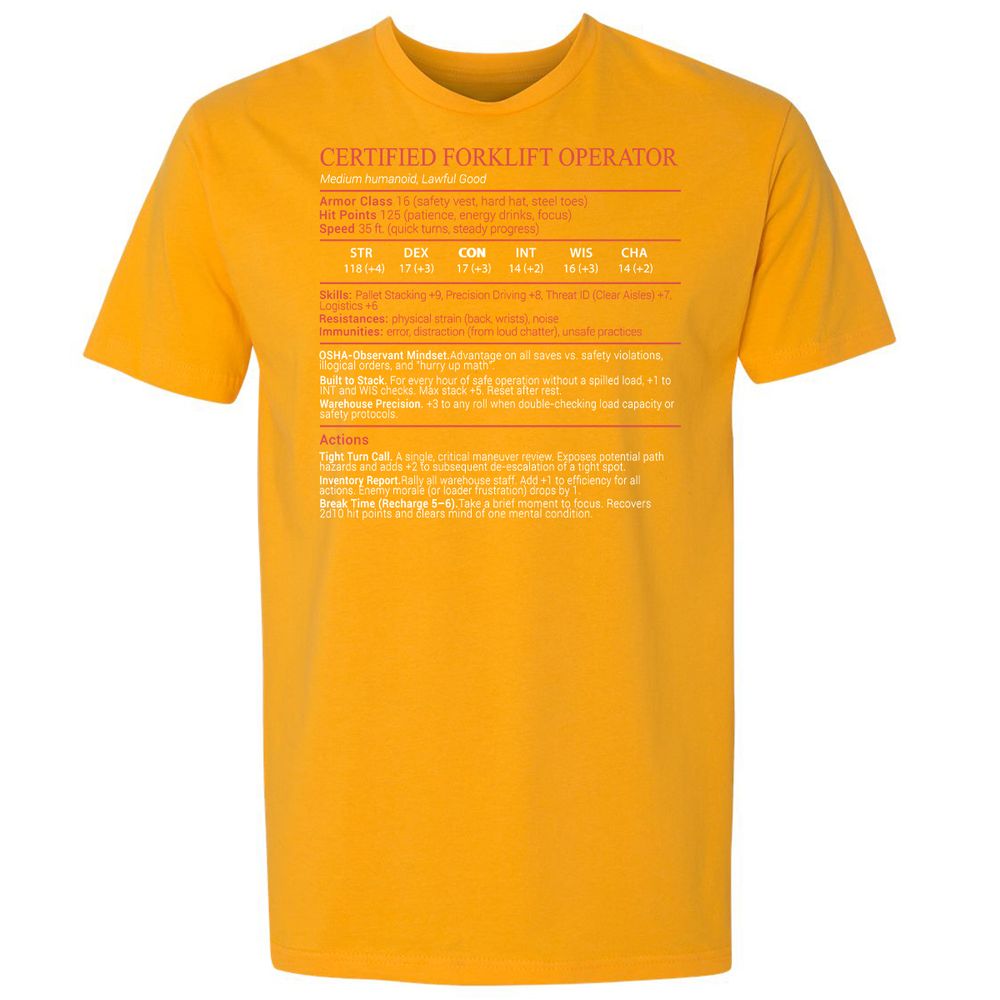 Certified Forklift Operator Stats Block - Gold - 18
