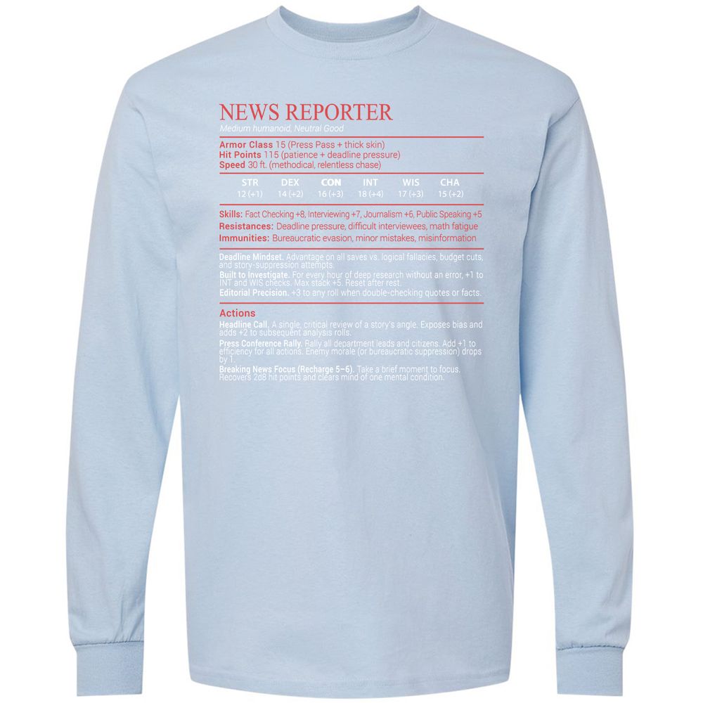 News Reporter Stats Block - Light Blue - 18
