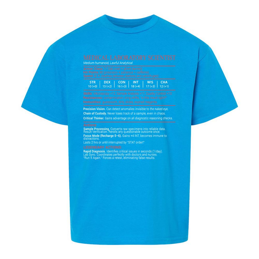 Medical Laboratory Scientist Stats Block - Sapphire - 18