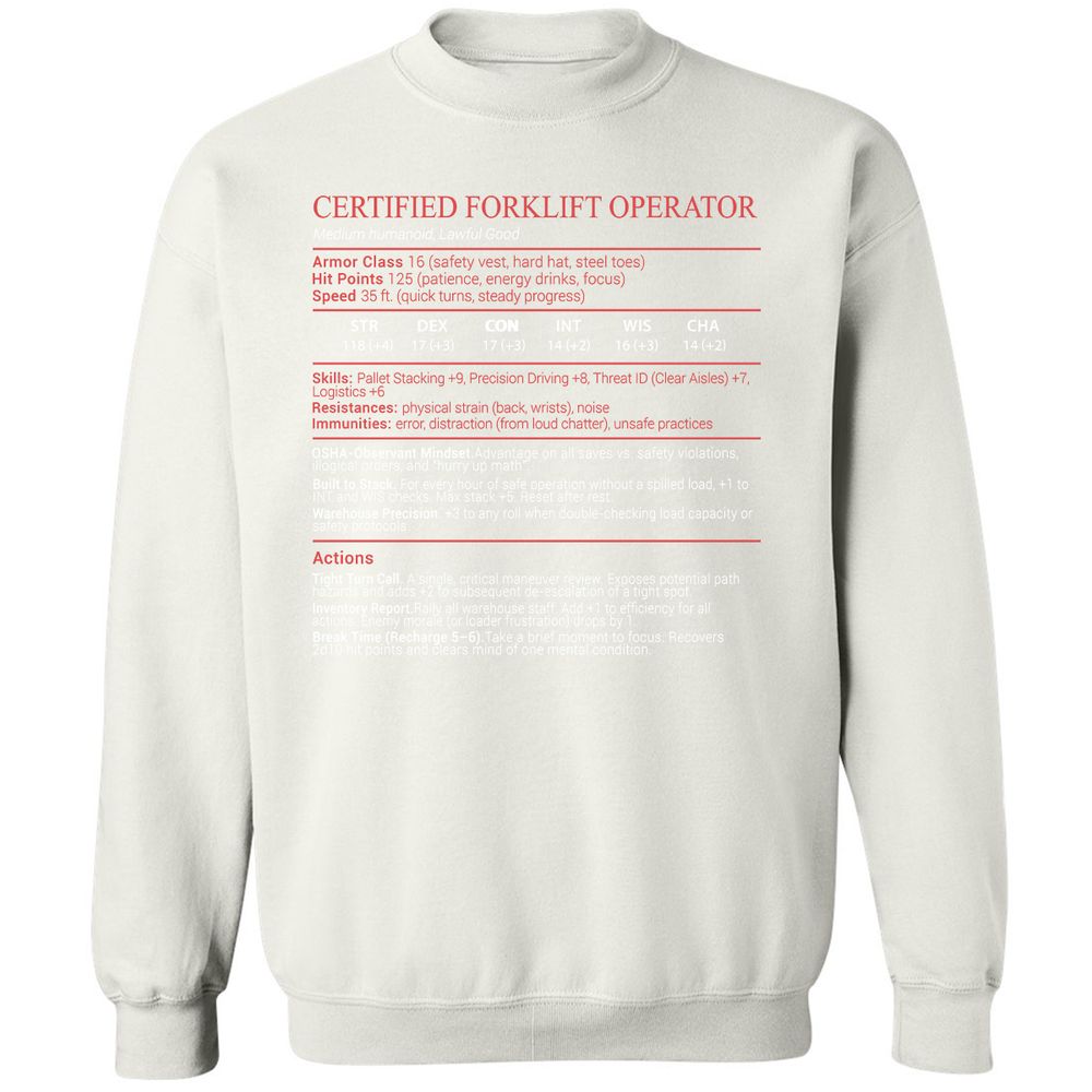 Certified Forklift Operator Stats Block - White - 18