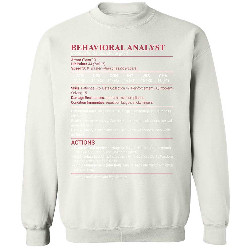 Behavioral Analyst - White - 18
