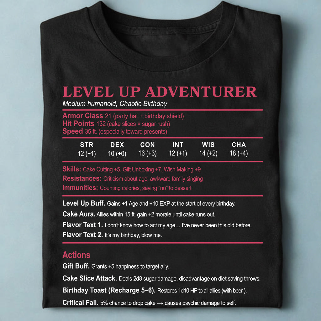 Level Up Adventurer Classic Unisex T-Shirt