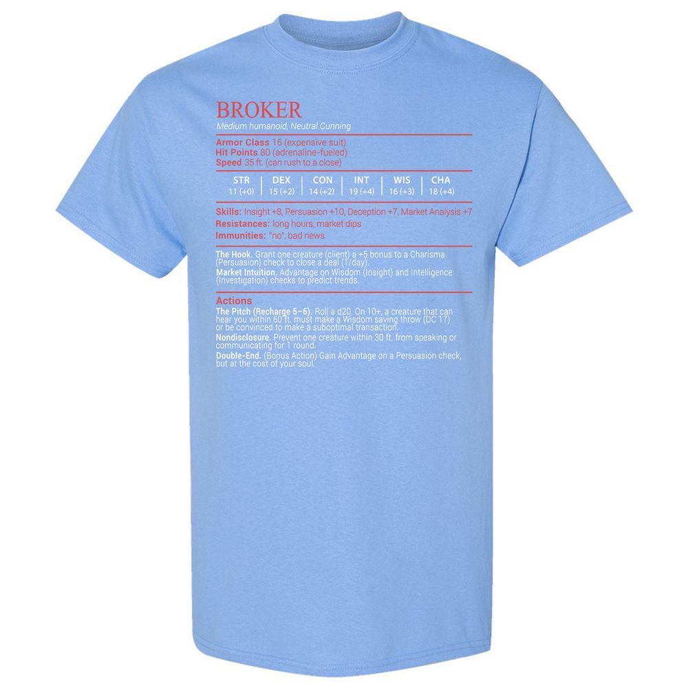 Broker Stats Block - Carolina Blue - 19