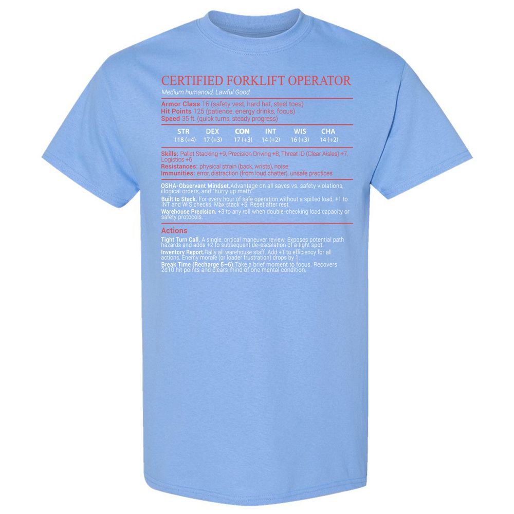 Certified Forklift Operator Stats Block - Carolina Blue - 19