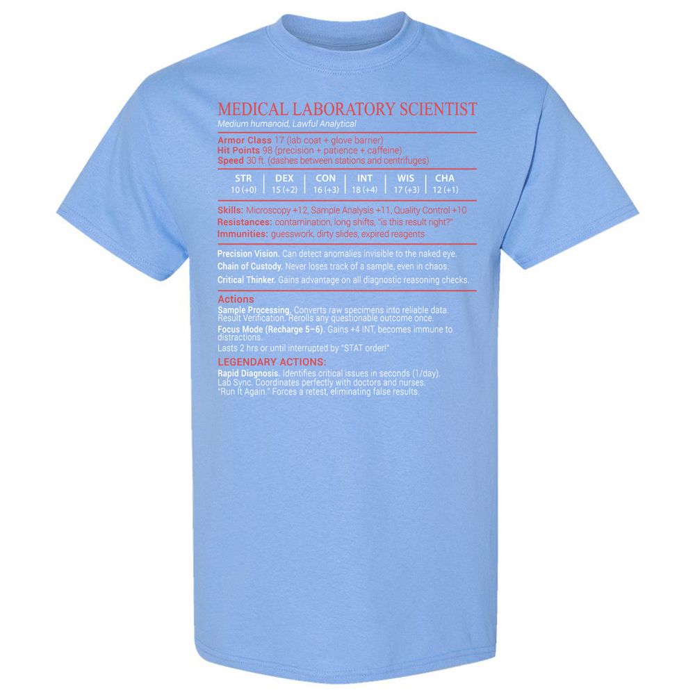 Medical Laboratory Scientist Stats Block - Carolina Blue - 19