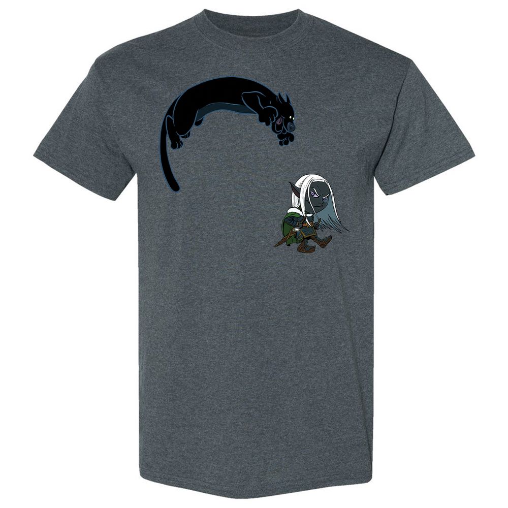 Drizzt and Guenhwyvar Classic Unisex T-Shirt - Dark Heather - 19