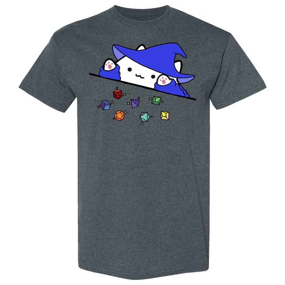 Cat Throws Dices Classic Unisex T-Shirt - Dark Heather - 19