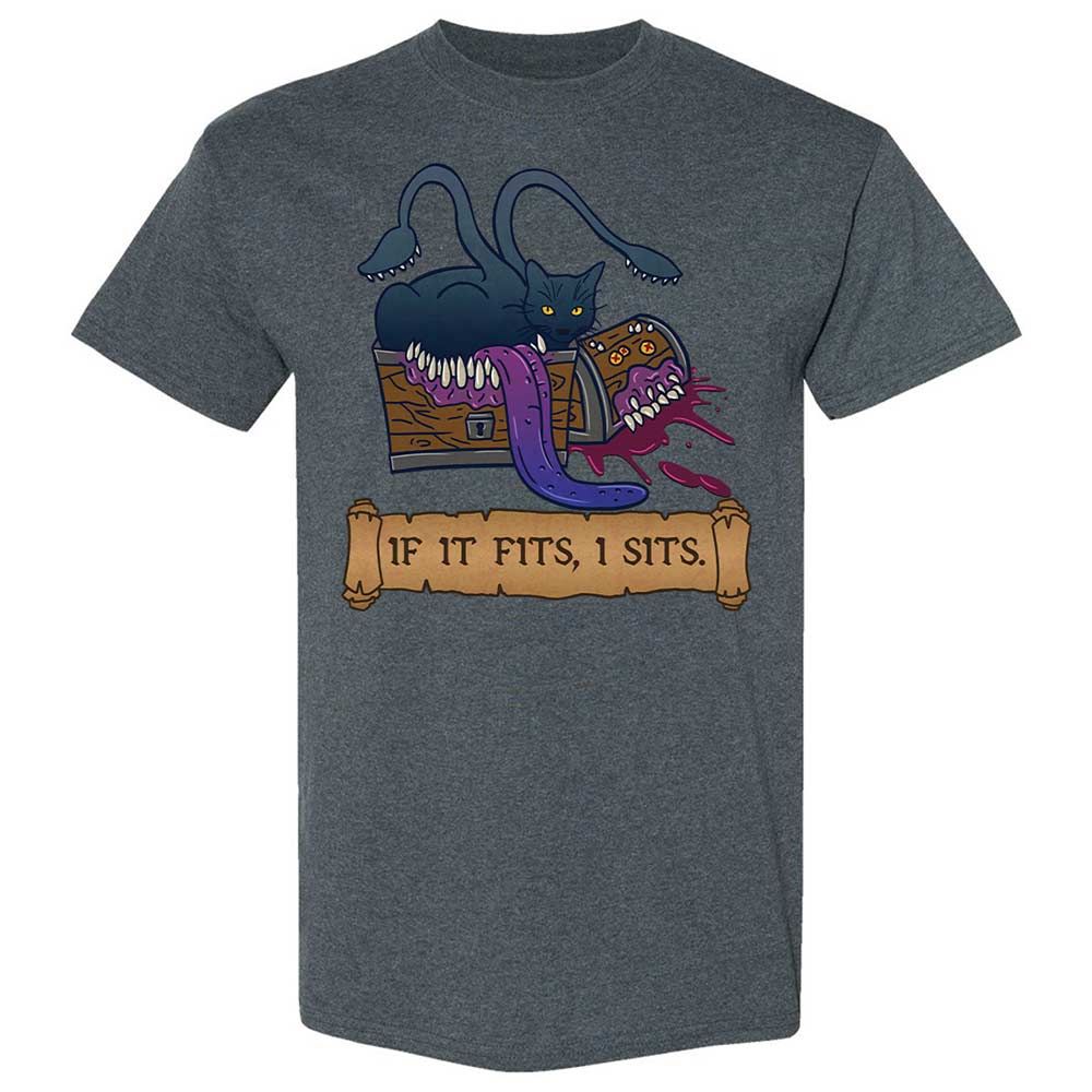 If It Fits I Sits Classic Unisex T-Shirt - Dark Heather - 19