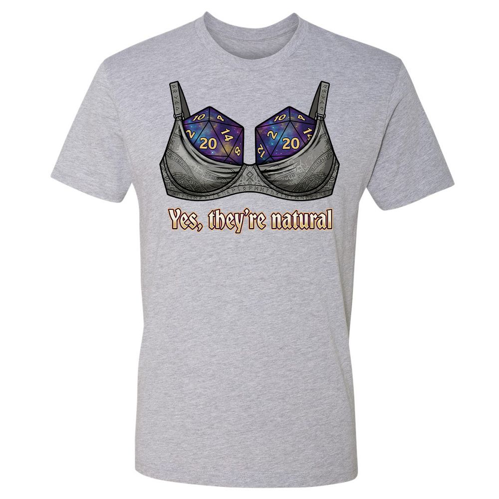 They Are Natural Nat20 Premium Unisex T-Shirt - Heather Grey - 19