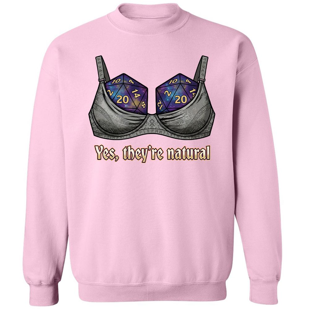 They Are Natural Nat20 Classic Unisex Sweatshirt - Light Pink - 19