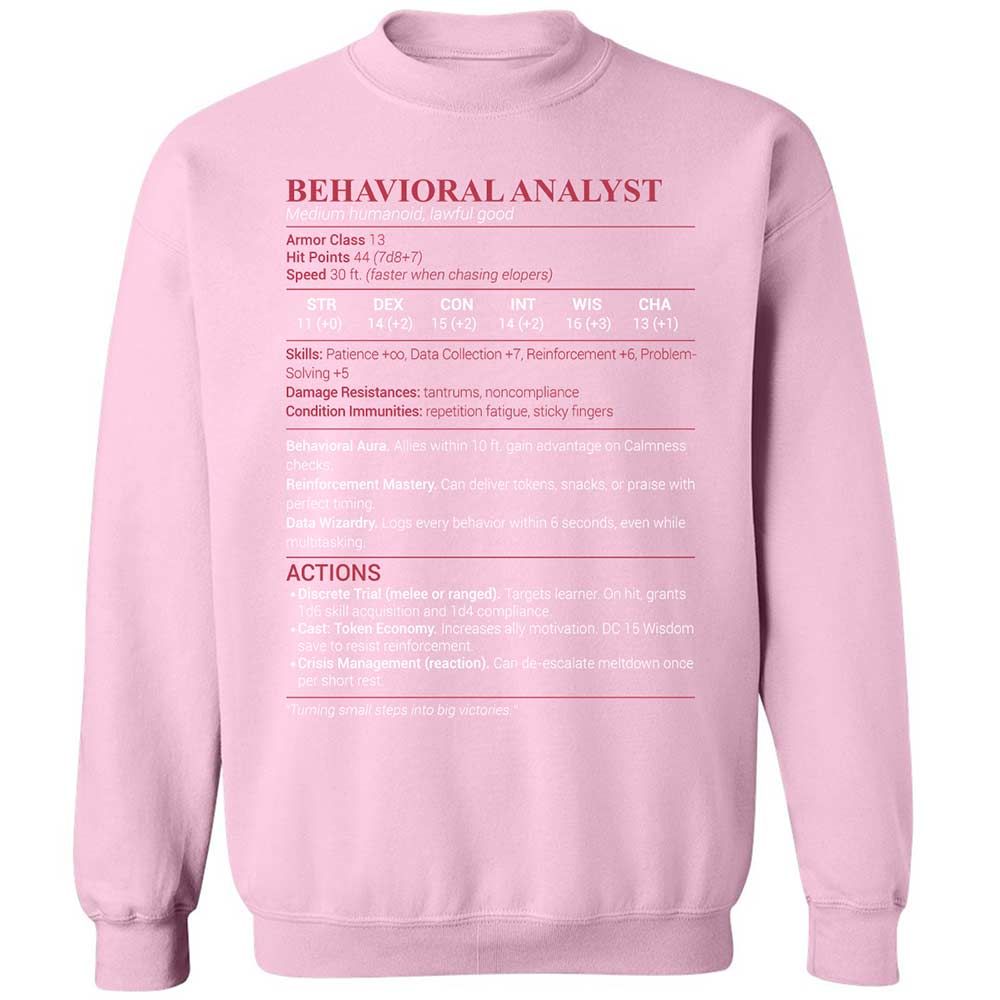 Behavioral Analyst - Light Pink - 19
