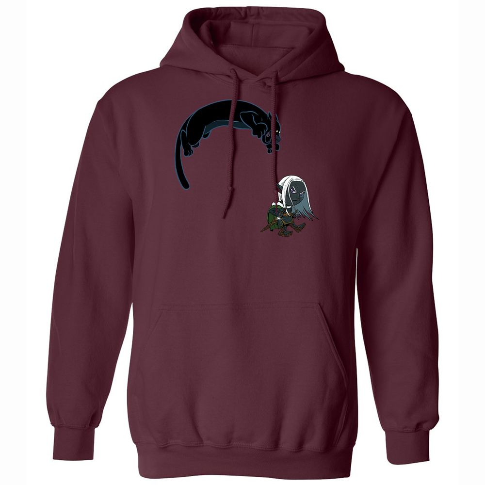 Drizzt and Guenhwyvar Classic Unisex Hoodie - Maroon - 19