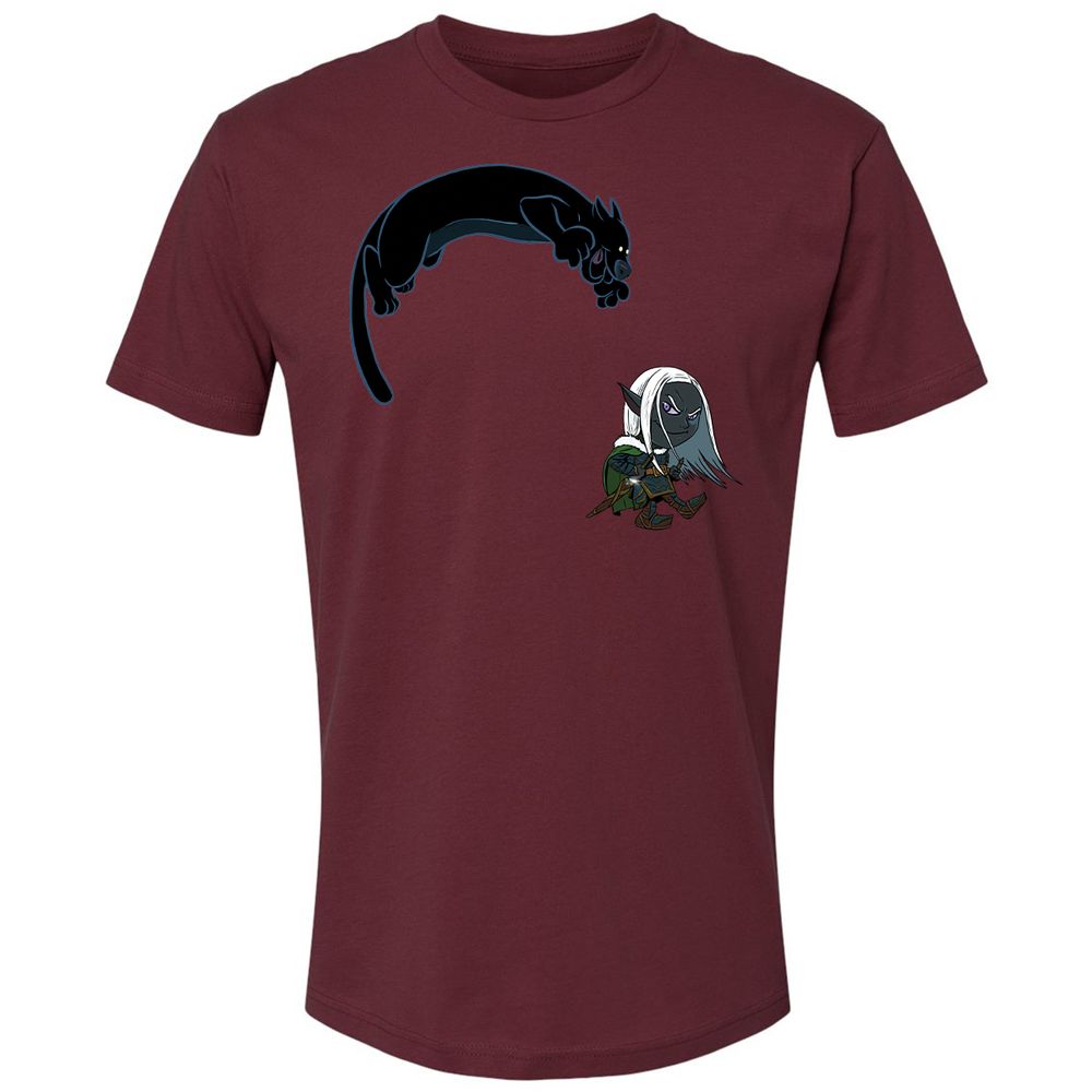 Drizzt and Guenhwyvar Premium Unisex T-Shirt - Maroon - 19