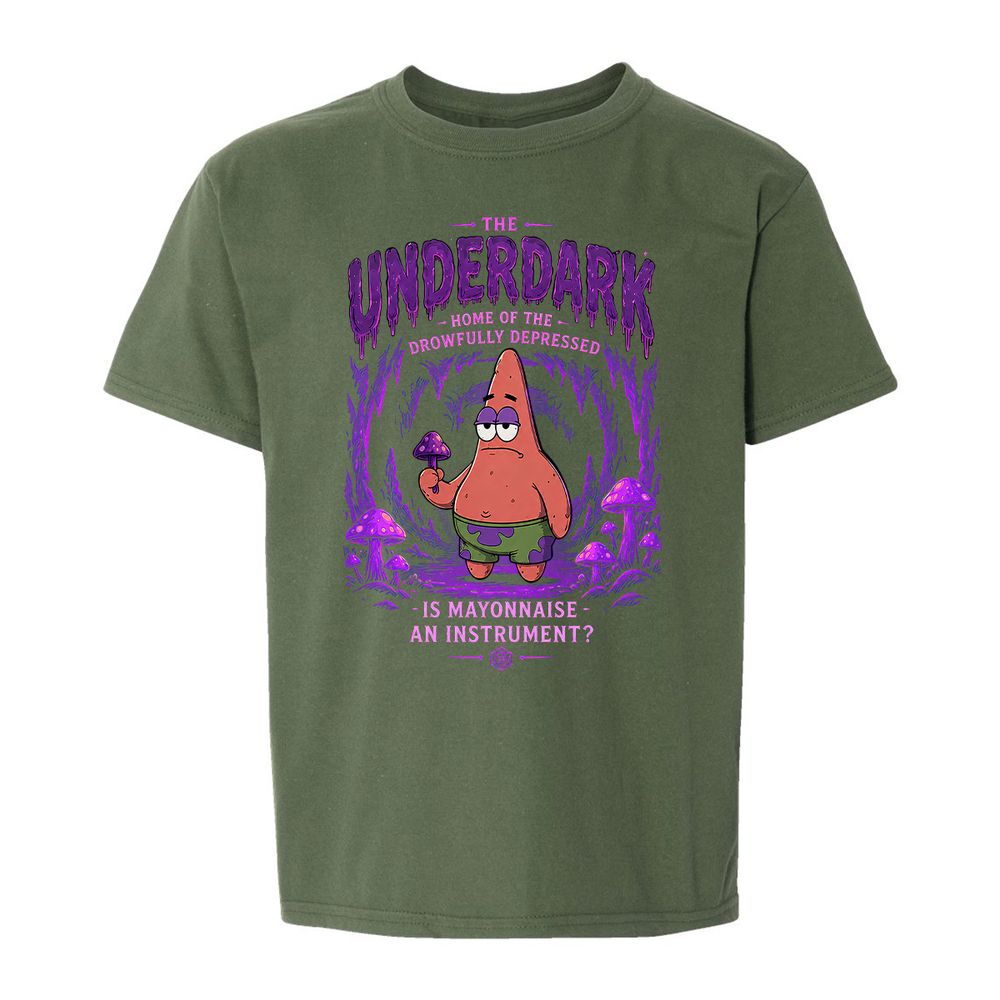 The Underdark Kids T-Shirt - Military Green - 19