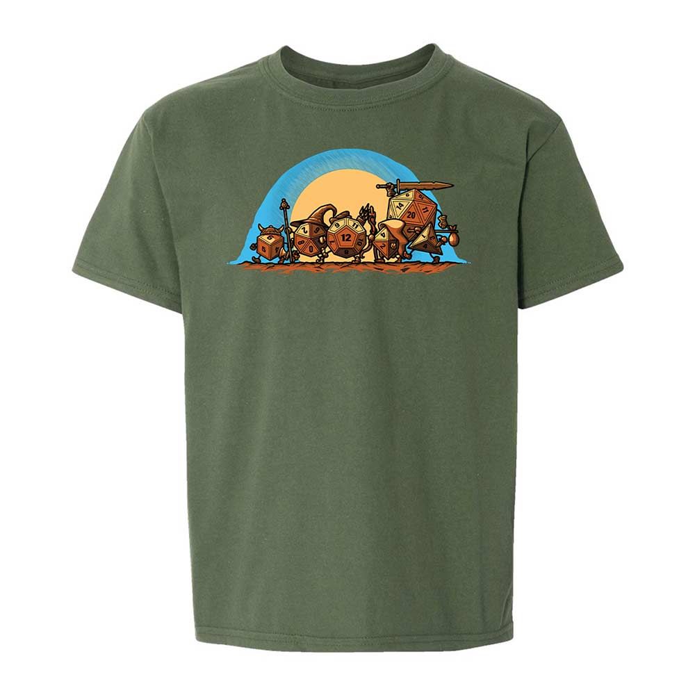 The Fellowship Of The Dice Kids T-Shirt - Military Green - 19