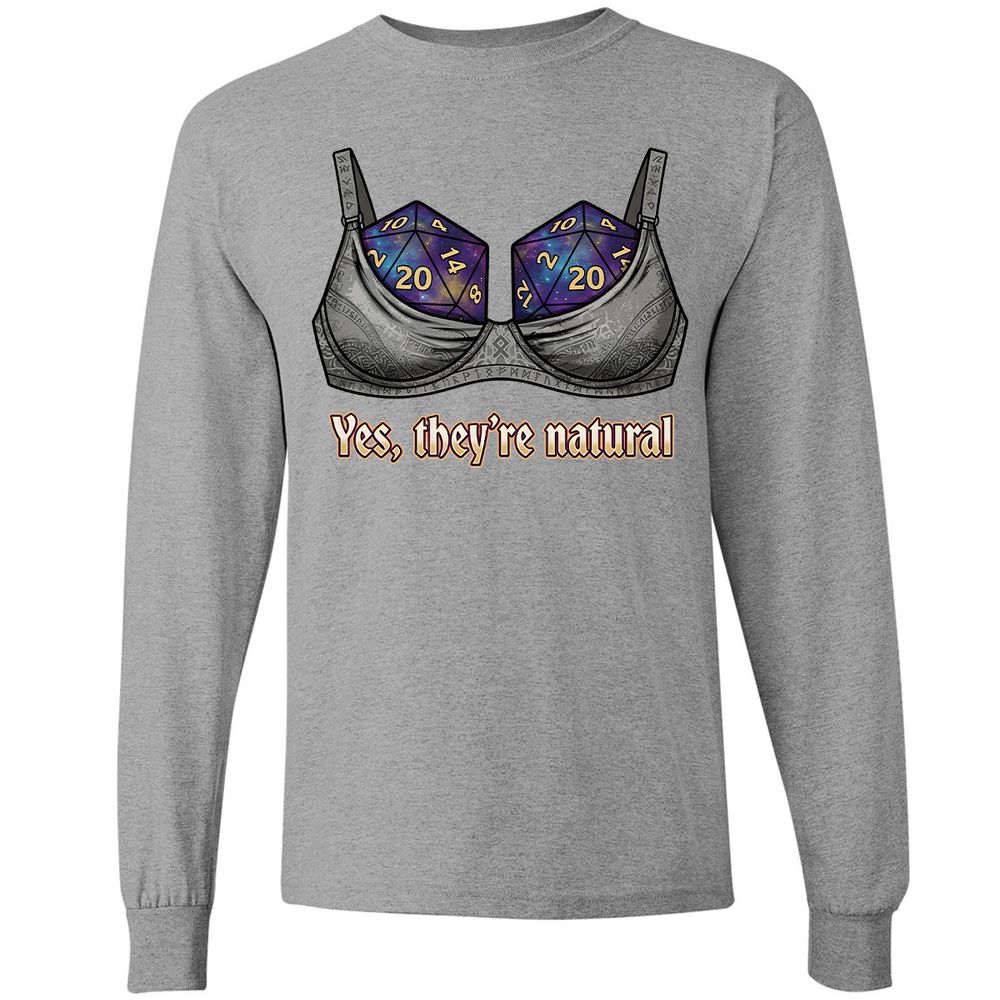 They Are Natural Nat20 Long Sleeve T-Shirt - Sport Grey - 19