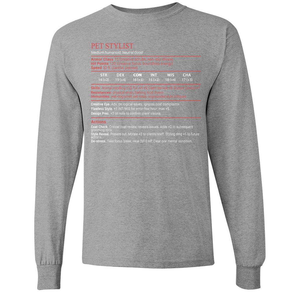 Pet Stylist Stats Block - Sport Grey - 19