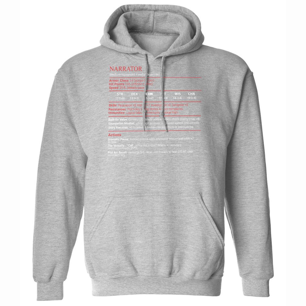 Narrator Stats Block - Sport Grey - 19