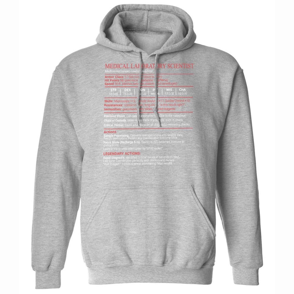 Medical Laboratory Scientist Stats Block - Sport Grey - 19