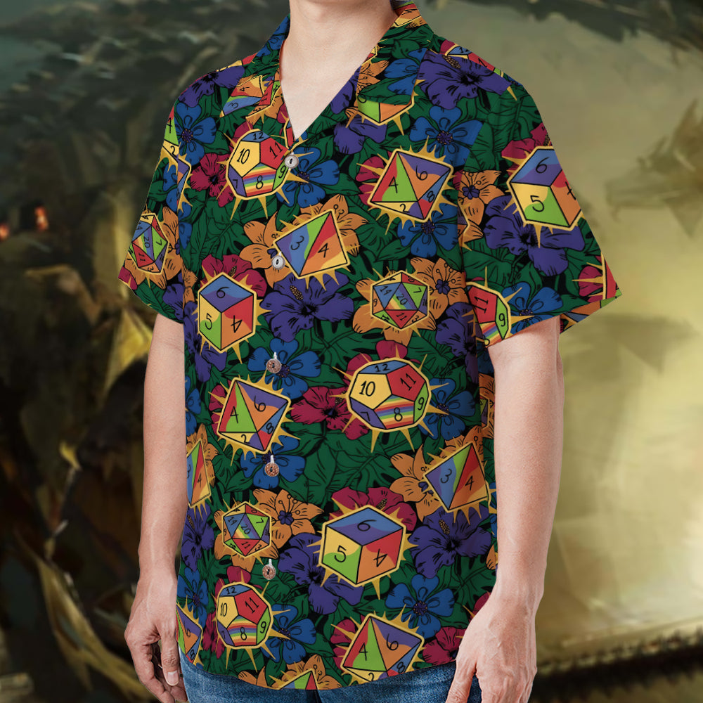 Rainbow Dice Hawaiian Shirt