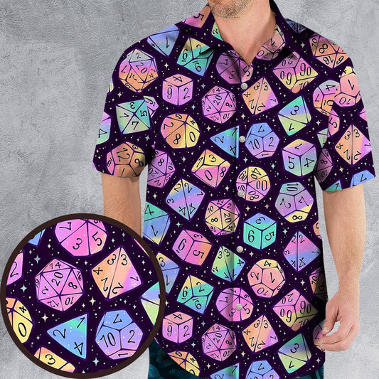 Magic Dice Dark Rainbow Hawaiian Shirt
