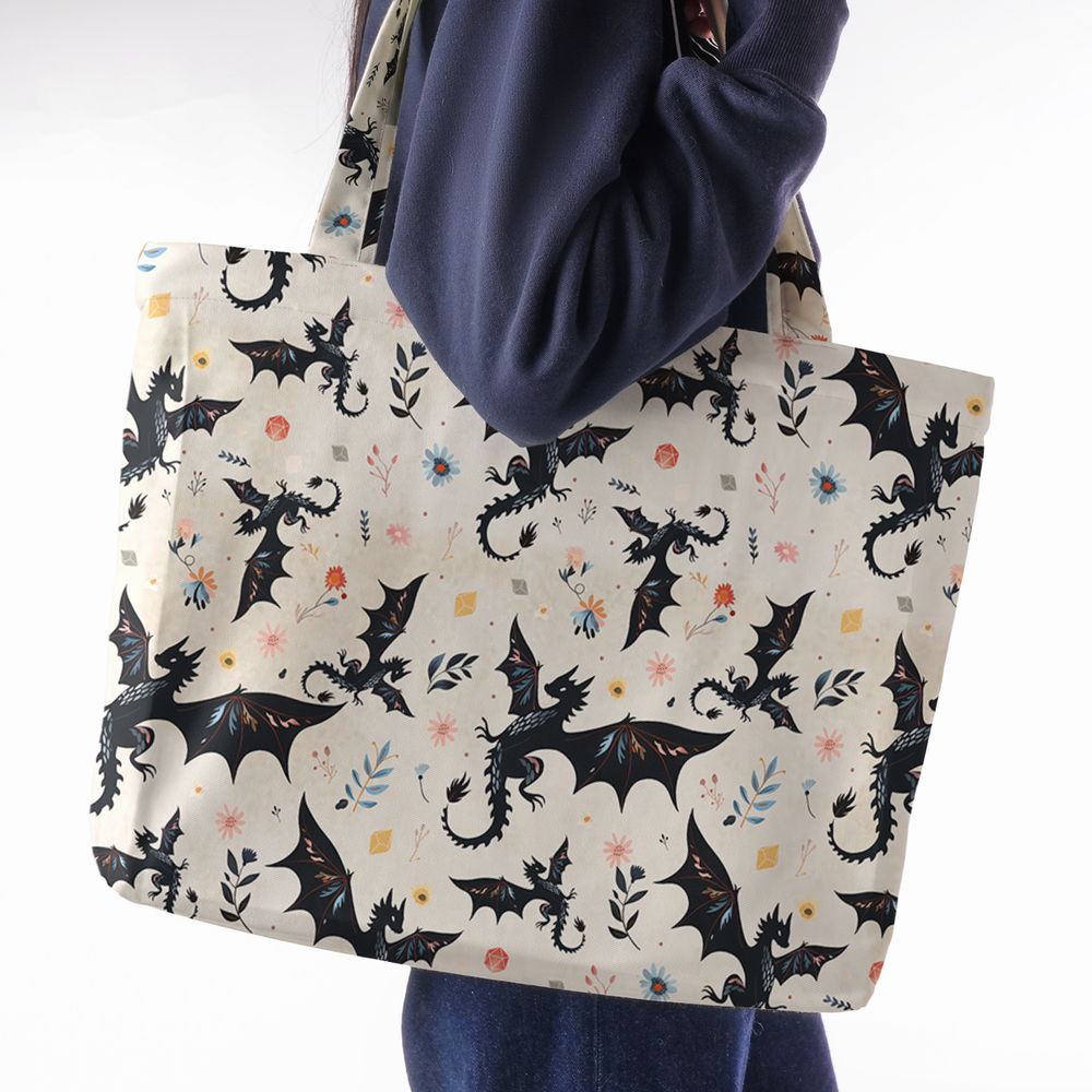 Floral DnD Dragon Pattern -  - 1