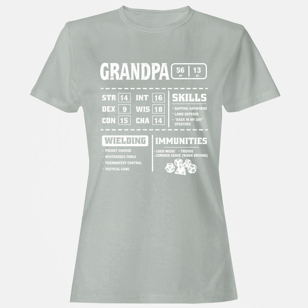 Grandpa Stats 2 Women's T-Shirt - Ash - 2