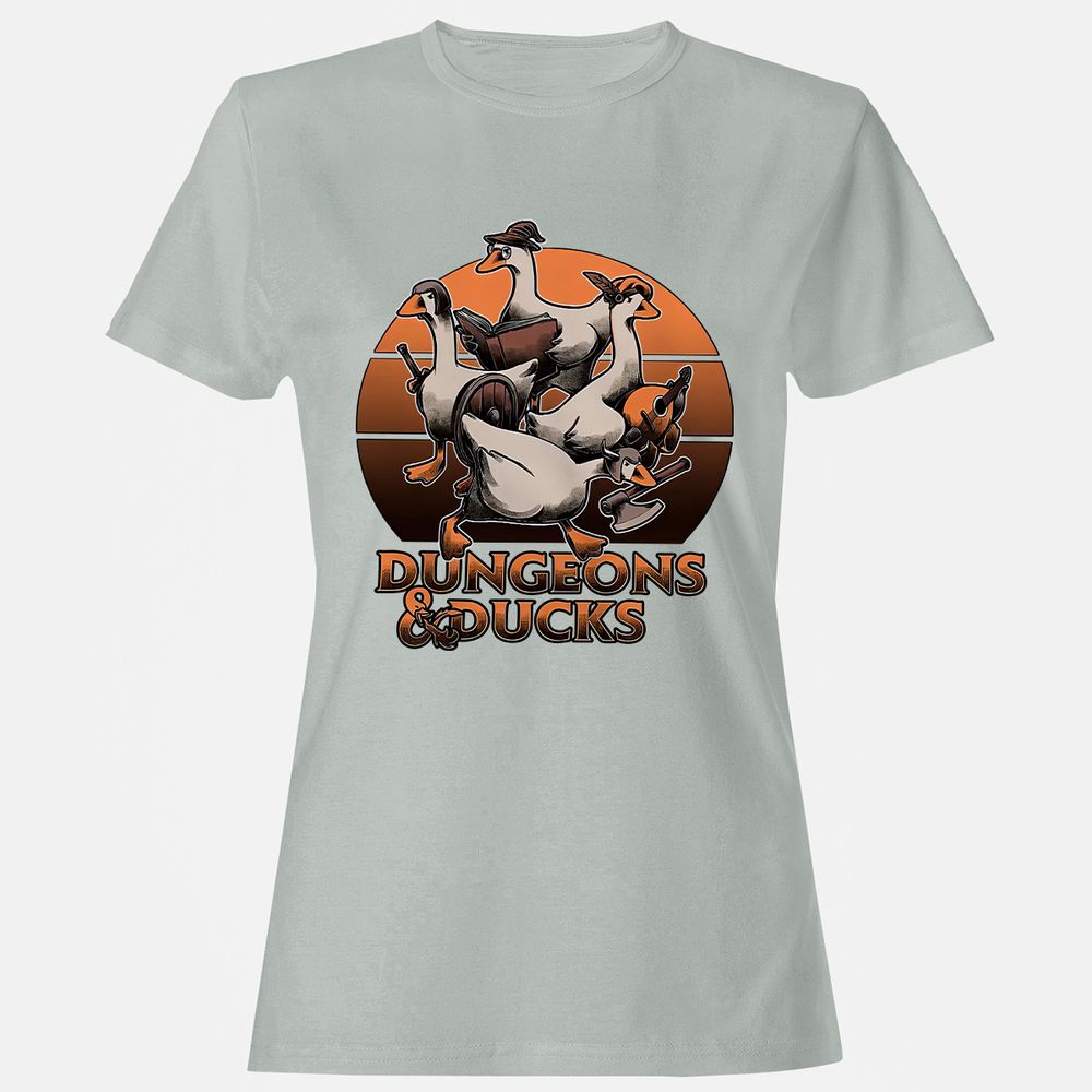 Dungeons And Ducks Women's T-Shirt - Ash - 2