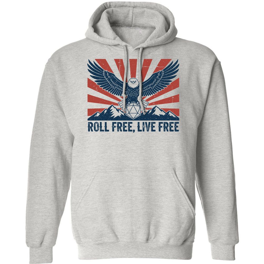 Roll Free, Live Free Classic Unisex Hoodie - Ash - 2