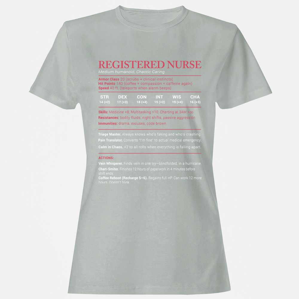 Registered Nurse Stats Women's T-Shirt - Ash - 2