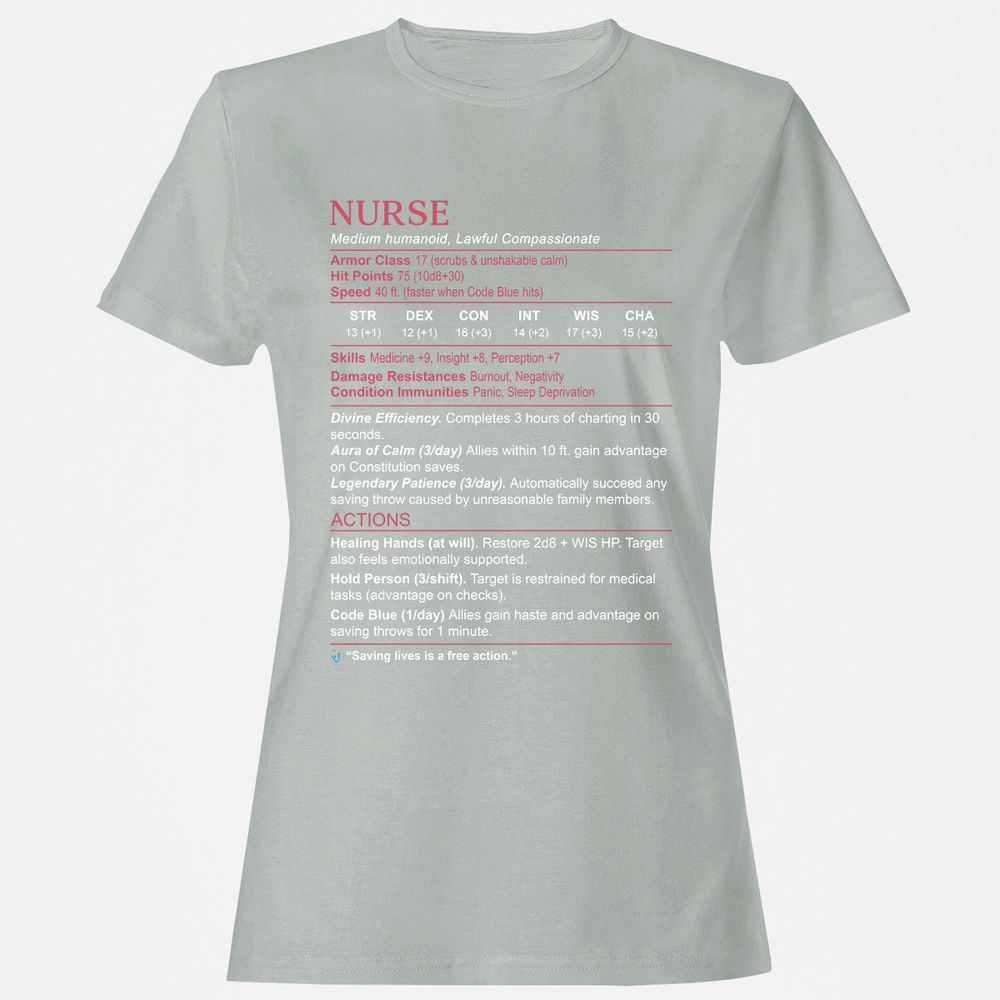 Nurse Stats 3 Women's T-Shirt - Ash - 2