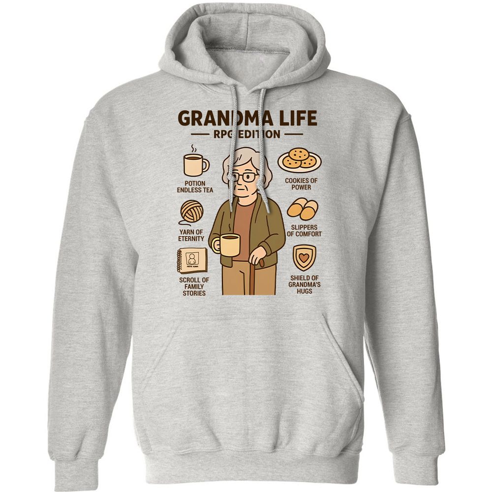 Grandma Life RPG Edition Classic Unisex Hoodie - Ash - 2