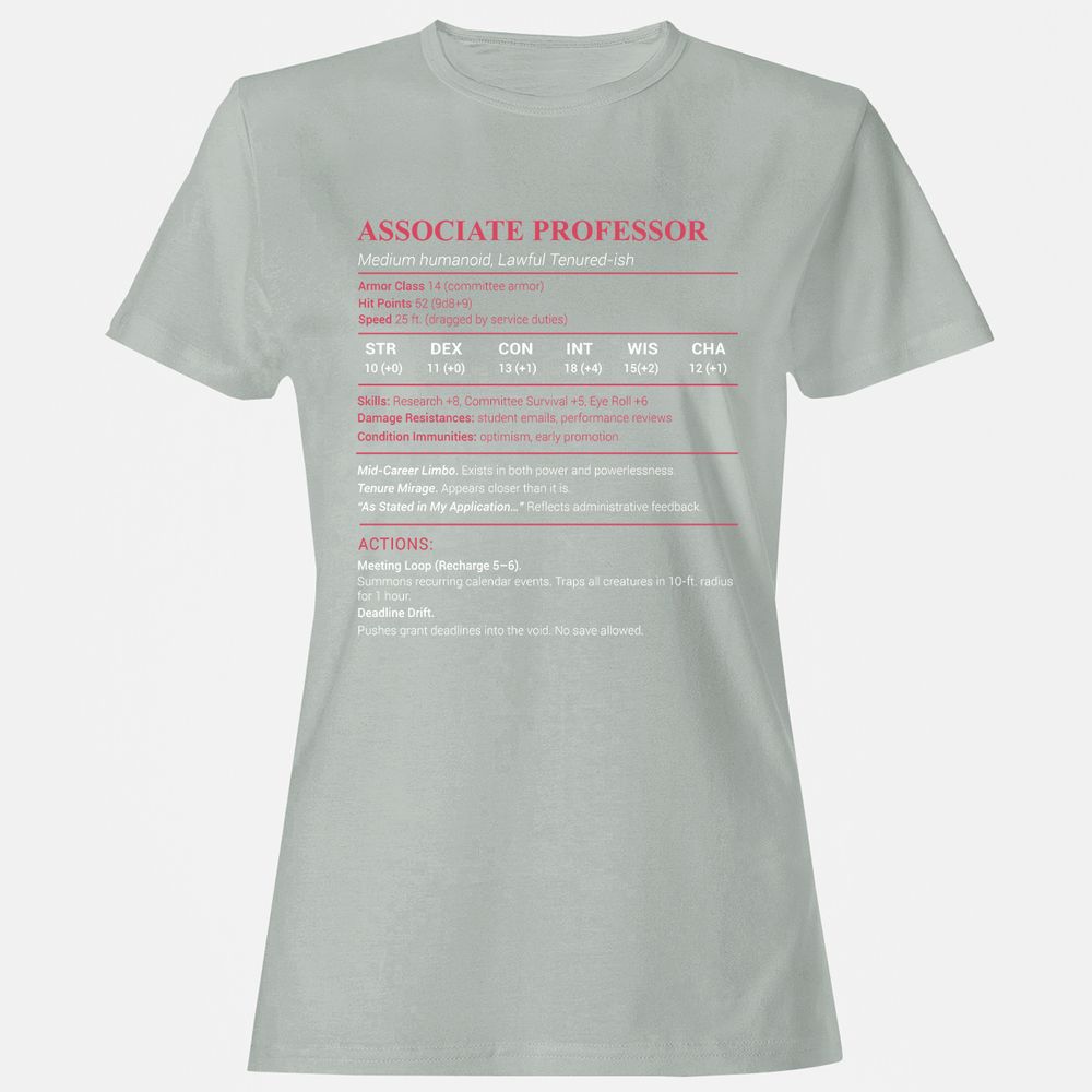 Associate Professor Stats Women's T-Shirt - Ash - 2
