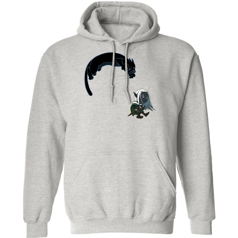 Drizzt And Guenhwyvar Classic Unisex Hoodie - Ash - 2