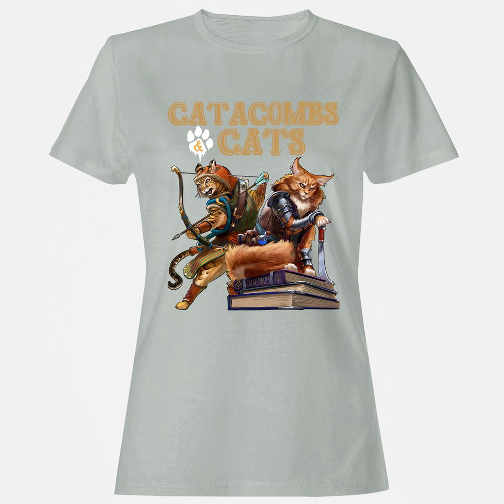 Catacombs & Cats Women's T-Shirt - Ash - 2