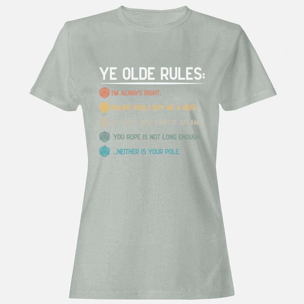 Dungeon Master Rules – Ye Olde RPG Women's T-Shirt - Ash - 2