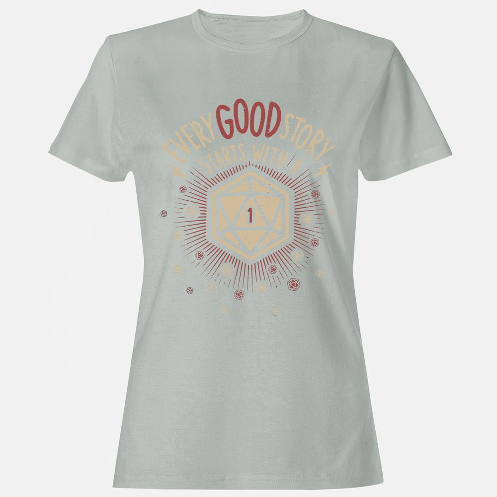 Good Story Starts With A 1 Women's T-Shirt - Ash - 2