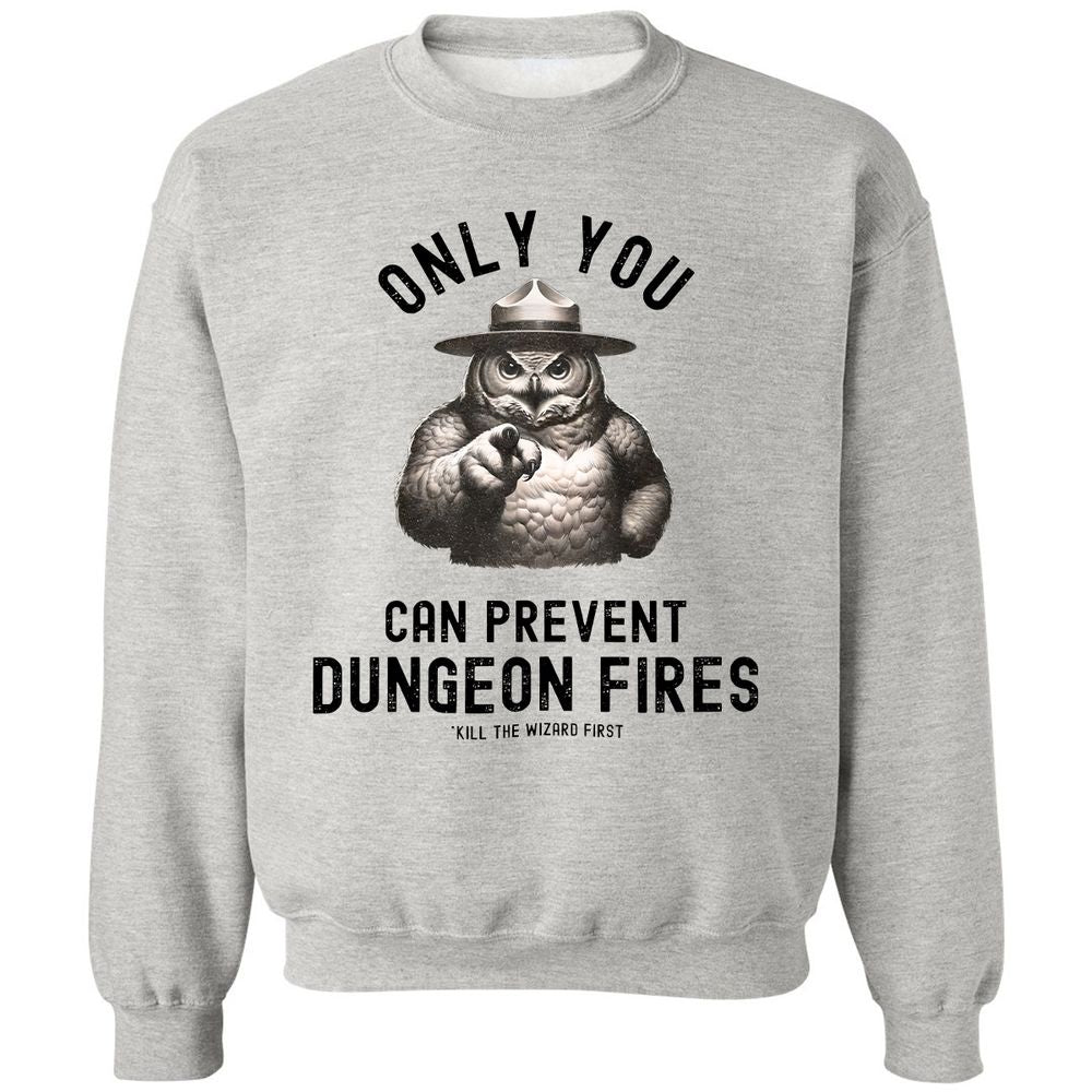 Only You Can Prevent Dungeon Fires Classic Unisex Sweatshirt - Ash - 2